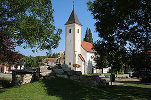 Seibersdorf, Pfarrkirche hl. Leonhard, 1688 nach Zerstörung durch Osmanen neu errichtet